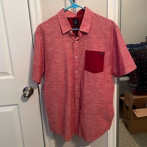 Light red shirt sleeve Volcom shirt size M